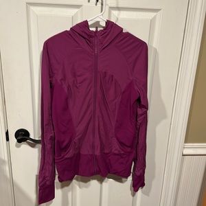 Purple hooded jacket